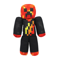 Plush toy with pixelated design on a white background